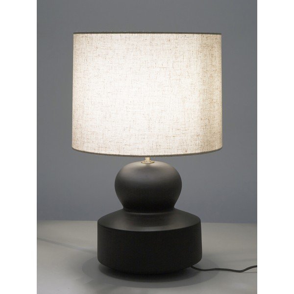 Must ja beež keraamiline laualamp , kõrgus 52 cm Georgina - Westwing Collection-image-1