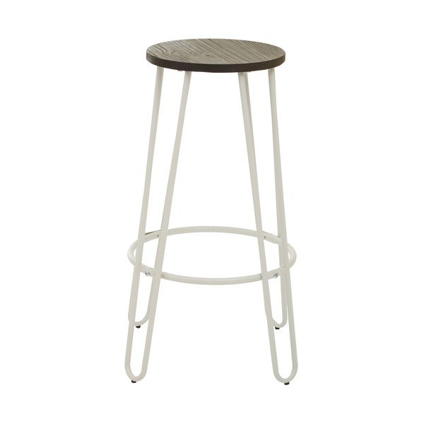 Valge/naturaalsest jalakaspuidust baaritool (istme kõrgus 75 cm) District - Premier Housewares-image-2