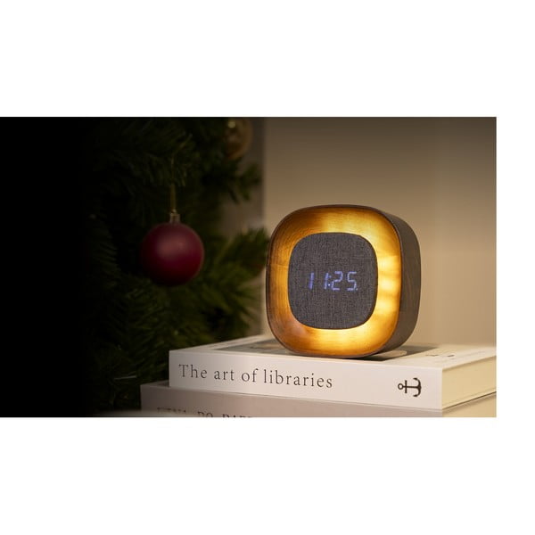 Digitaalne äratuskell Lumos Walnut - Gingko-image-3