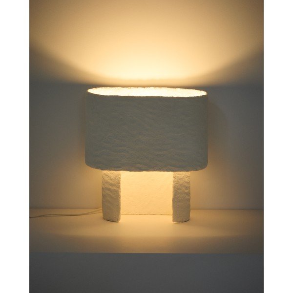 Valge laualamp (kõrgus 37,5 cm) Bedala - Kave Home-image-4