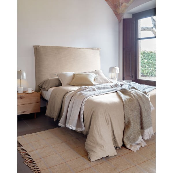 Beež polsterdatud voodipeats  206x106 cm Tanit - Kave Home-image-3