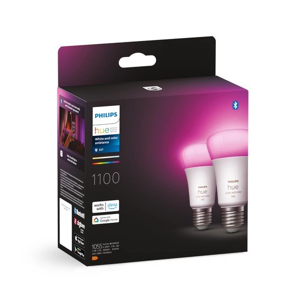LED nutipirnid 2tk komplektis, E27, 11W White and color ambiance - Philips Hue-image-2