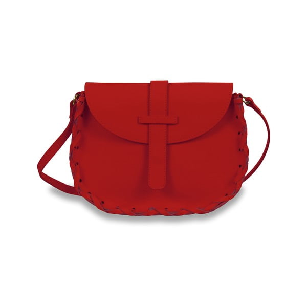 Červená kožená kabelka Infinitif Bridget
