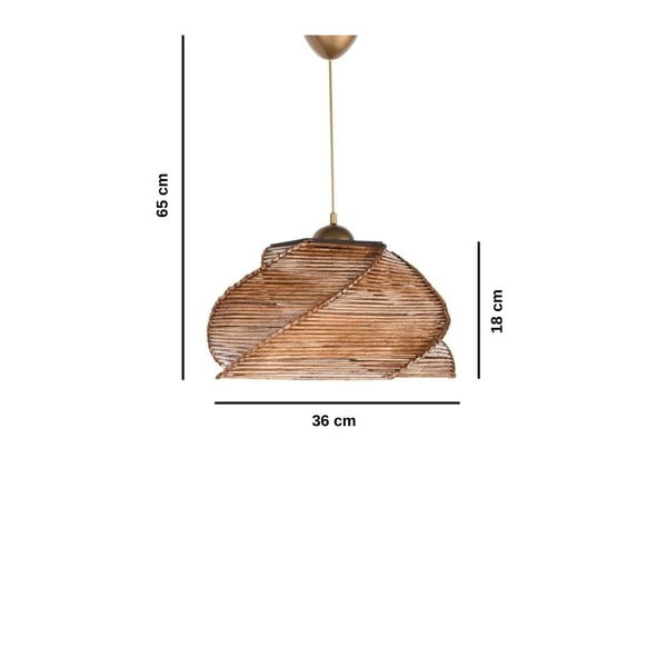Beež rippvalgusti ø 36 cm Pentagone - Opviq lights-image-1