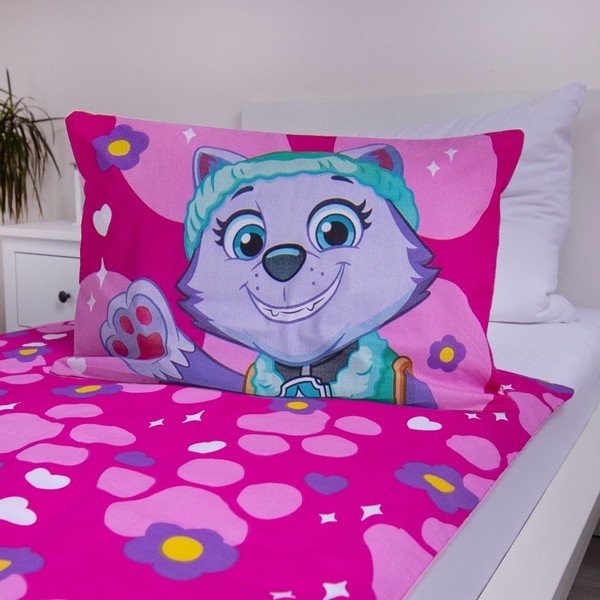 Roosa puuvillane laste voodipesu 100x135 cm Paw Patrol "Pawsome friendships grow" - Jerry Fabrics-image-4