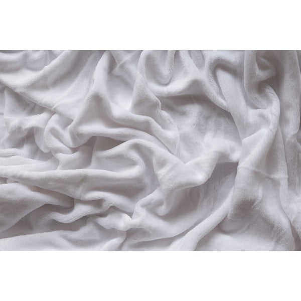 Valge mikroflanellist kummiga lina 180x200 cm - Jerry Fabrics-image-3