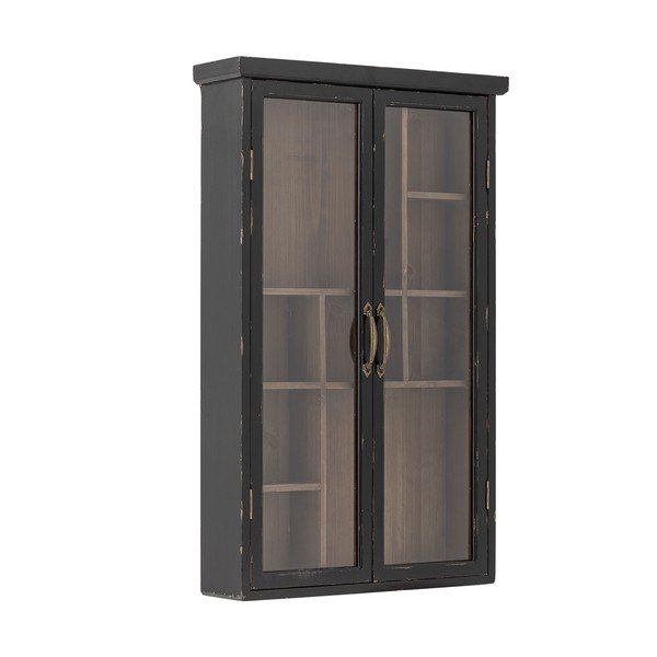 Must rippuv kuusepuidust vitriinkapp 50x80x14 cm Hazem - Bloomingville-image-2