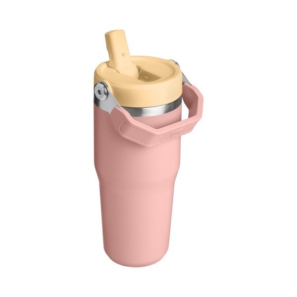 Virsikuvärvi roostevabast terasest termospudel 410 ml IceFlow™ Flip Straw 2.0 Tumbler Peach Rose - Stanley-image-1