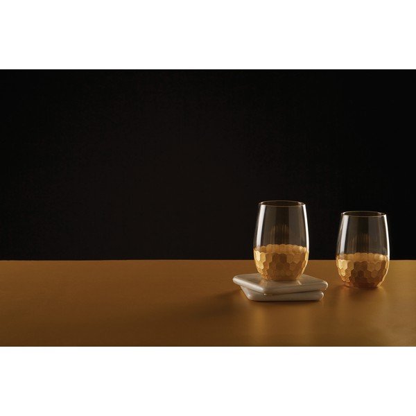 Sada 4 skleniček s detaily ve zlaté barvě Premier Housewares Astrid, 240 ml-image-2