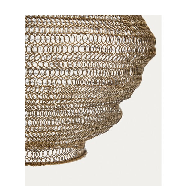 Kuldne rippvalgusti metallist varjuga ø 30 cm Sarraco - Kave Home-image-4