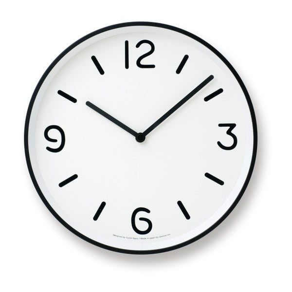 Bílé nástěnné hodiny Lemnos Clock MONO, ⌀ 25,6 cm