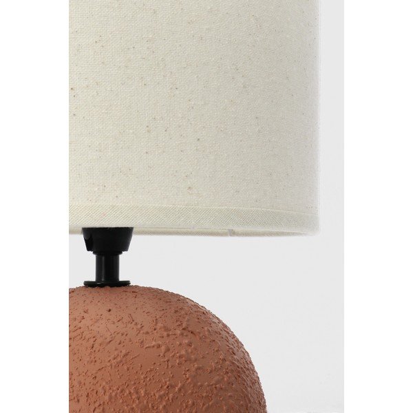 Terrakota värvi keraamiline laualamp tekstiilist varjuga (kõrgus 32 cm) Irvin - Yes Everyday-image-2