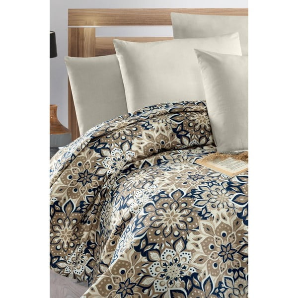 Pruun puuvillane voodikate 200x230 cm Pique - Mila Home-image-1