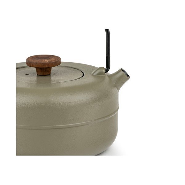 Khaki värvi malmist teekann sõelaga 750 ml Henan - Bredemeijer-image-2