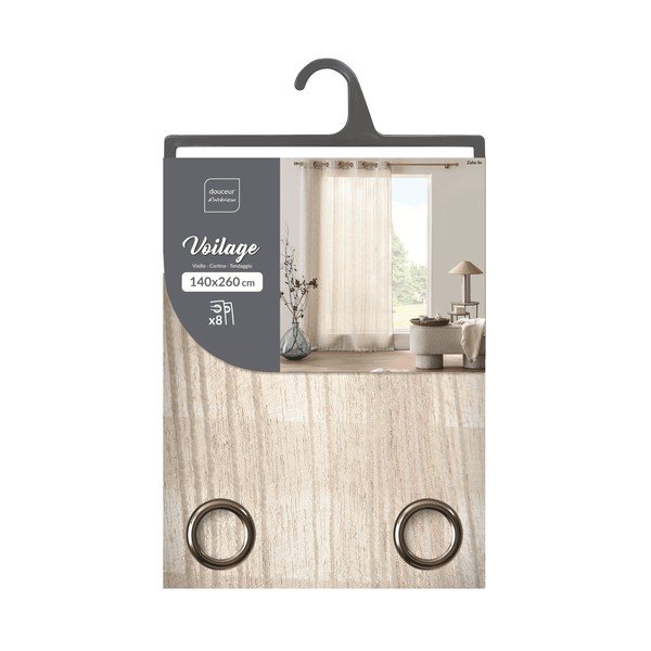 Kreemikas kardin 140x260 cm Zaho - douceur d'intérieur-image-3