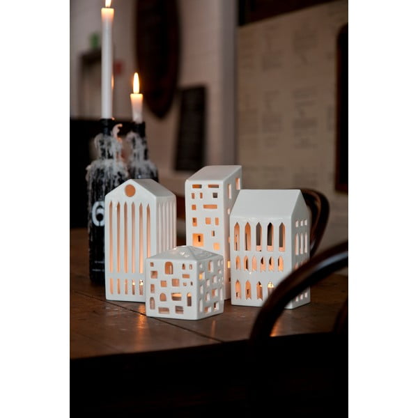 Valge keraamiline küünlajalg Urbania Lighthouse High Building - Kähler Design-image-2