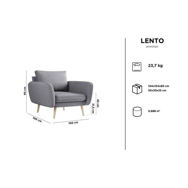 Beež tugitool Lento - Kooko Home-image-3