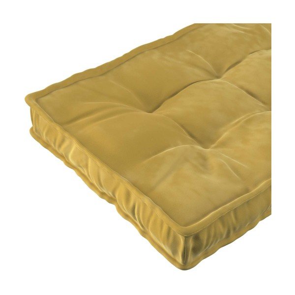 Oliivroheline laste madrats 60x120 cm Posh Velvet - Yellow Tipi-image-1