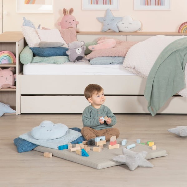 Beež laste mängumatt 78x100 cm Greyish gesteppt - Roba-image-1