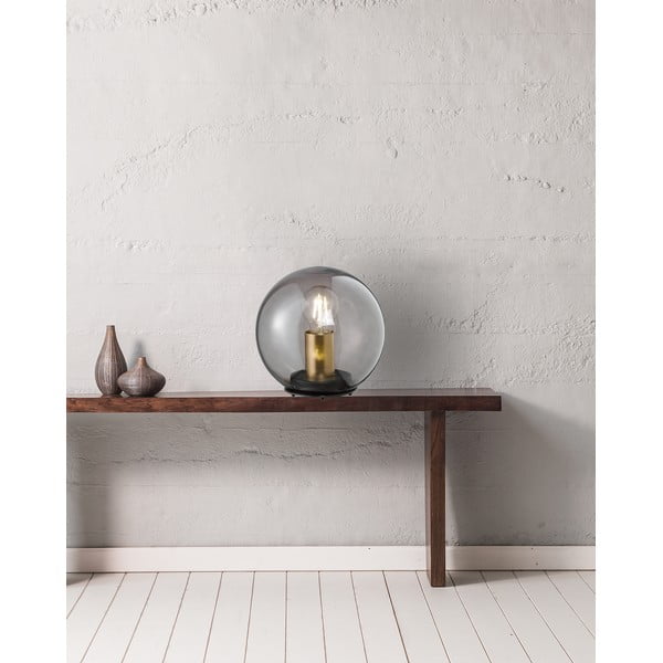 Must klaasist laualamp, ø 20 cm Dini - Fischer & Honsel-image-1