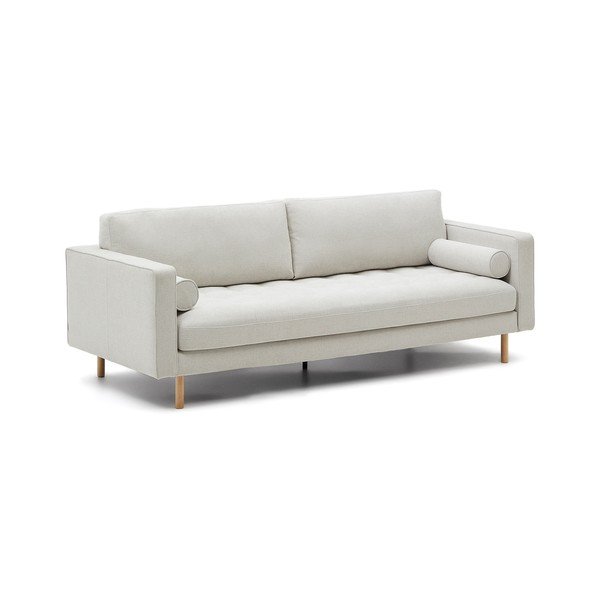 Hallikasbeež šenillist diivan 222 cm Debra - Kave Home-image-1