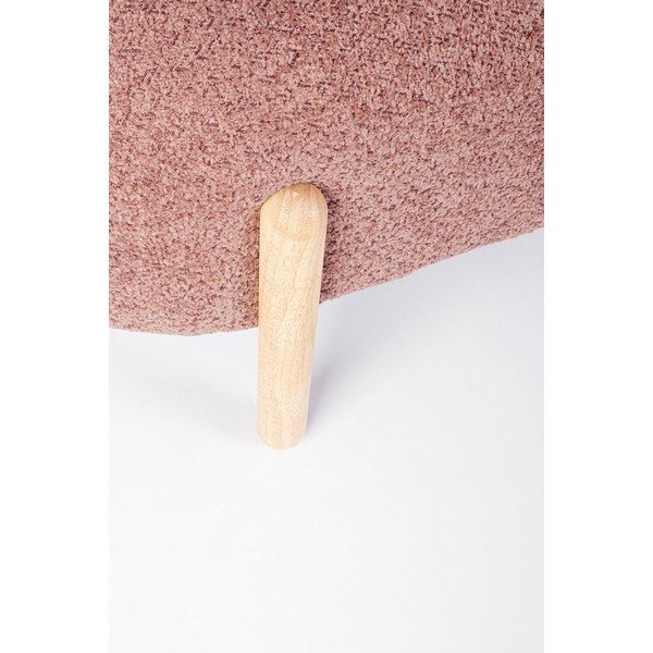 Terrakota värvi buklee kangast polsterdatud pink Dayla - Bizzotto-image-1