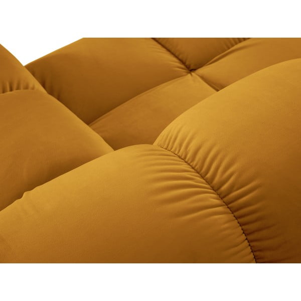Kollane sametist diivan 282 cm Bellis - Micadoni Home-image-1