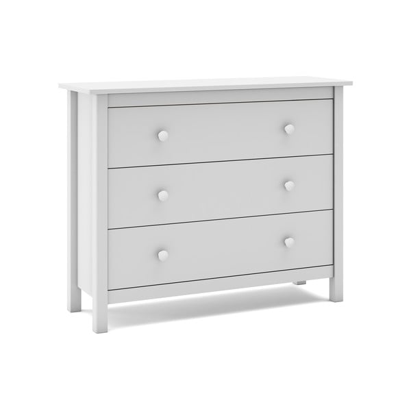 Valge madal lastekapp männipuidust 100x80 cm Max - Marckeric-image-4