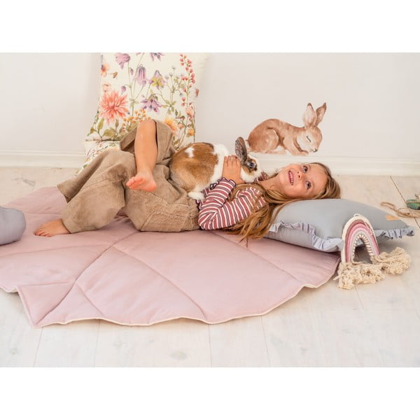Heleroosa laste mängumatt Powder Pink - Moi Mili-image-1