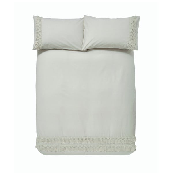 Hall ja beež puuvillane voodipesu , 200 x 200 cm Izmir - Pineapple Elephant-image-2