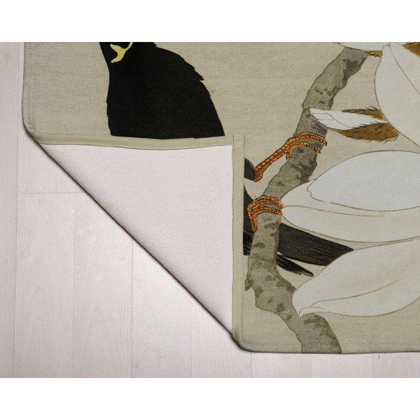 Roheline ja beež vaibajooksja 135x55 cm Bird - Velvet Atelier-image-2
