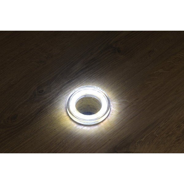 Hõbedane klaasist valamu valgustus  ø 7 cm Ledring – Sapho-image-3