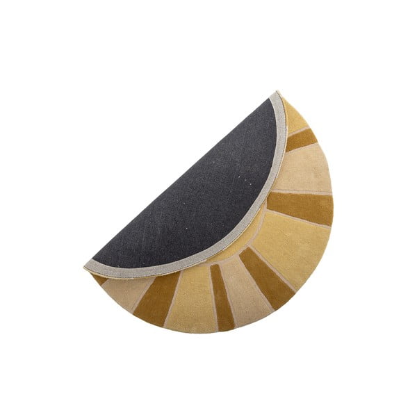 Beež/merevaiguvärvi villane laste vaip ø110 cm Sun - Bloomingville Mini-image-4