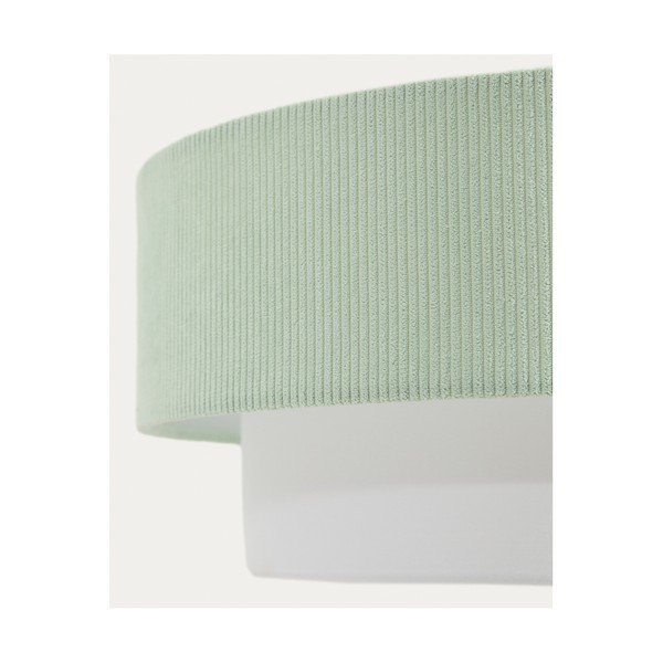 Valge/türkiissinine laste lamp tekstiilist varjuga Bianella - Kave Home-image-3