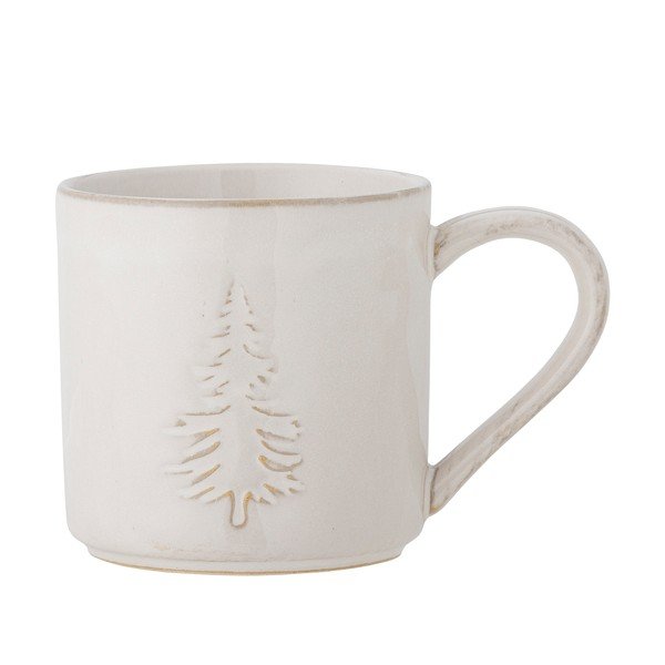 Kreemjas jõulumotiiviga savikeraamiline tass, 300 ml Winter – Bloomingville
