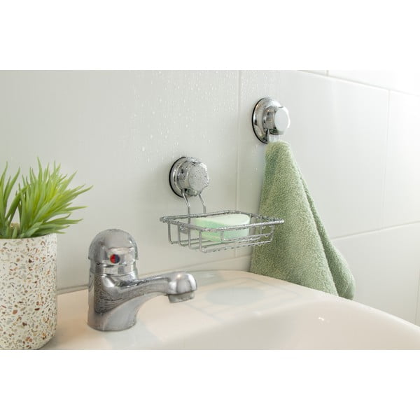 Isehoidev terasest hõbedane seebidosaator Bestlock Bath - Compactor-image-4