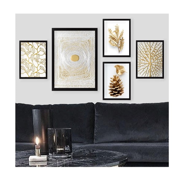 Plakatite komplekt raamides, 5 tk 34x44 cm - Wallity-image-1