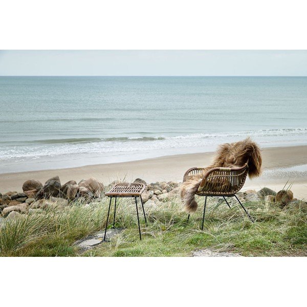 Must-puiduvärvi rotangist taburett Sokna – Villa Collection-image-3