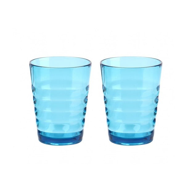 Sada modrých skleniček Contour, 2 ks