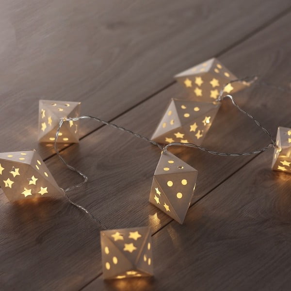 LED valguskett Richi, 10 laternat, pikkus 1,65 m - DecoKing