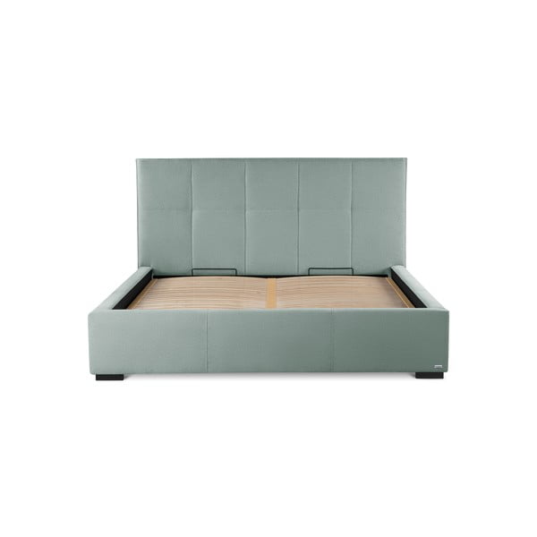 Mentolově zelená dvoulůžková postel s úložným prostorem Guy Laroche Home Allure, 160 x 200 cm
