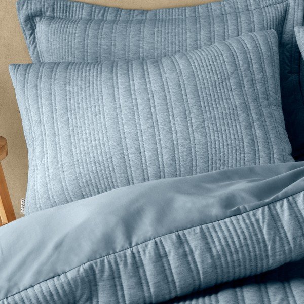 Sinine voodipesu kaheinimesevoodile 200x200 cm Tamba Stripe - Pineapple Elephant-image-1