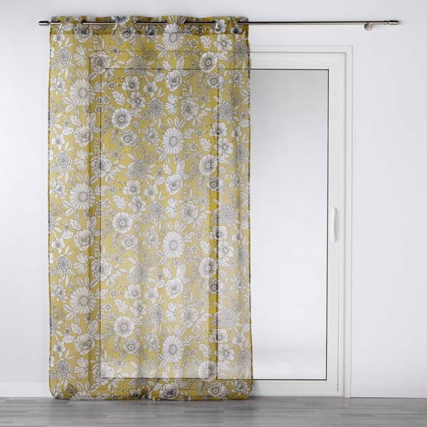 Ookerkollane voile kardin 140x280 cm Milady - douceur d'intérieur