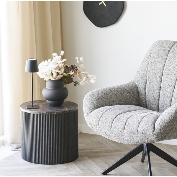 Must klaasvaas (kõrgus 20 cm) Vera – House Nordic-image-2