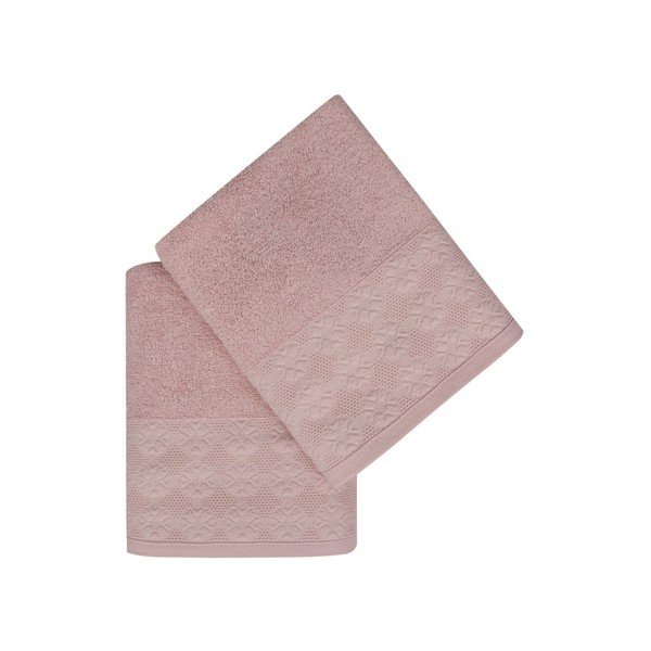 Sada 2 růžových bavlněných ručníků v odstínu dusty rose Provence, 50 x 90 cm-image-2
