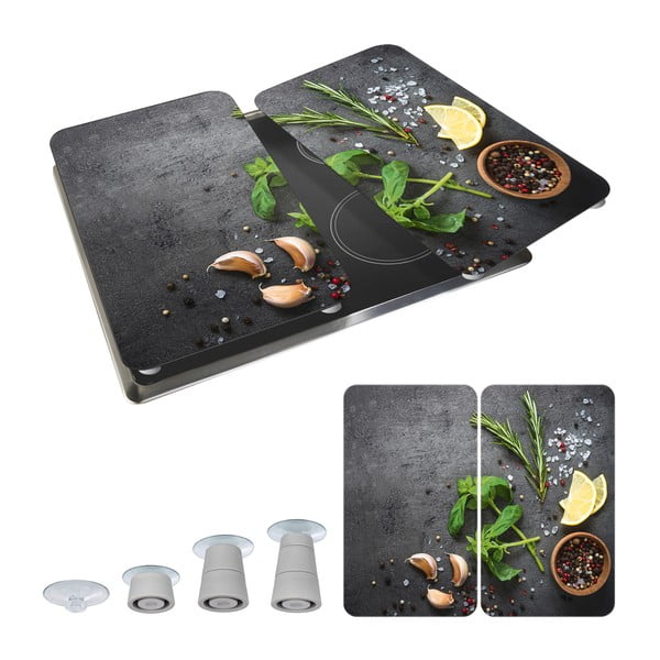 Klaasist pliidikatte komplekt 2 tk Universal Herbs - Wenko-image-2