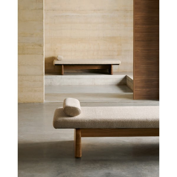 Beež/naturaalne šenillist diivan (muutuv nurk) Topaz - Kave Home-image-3