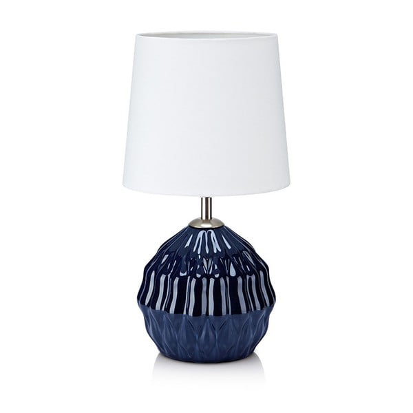 Modro-bílá stolní lampa Markslöjd Lora
