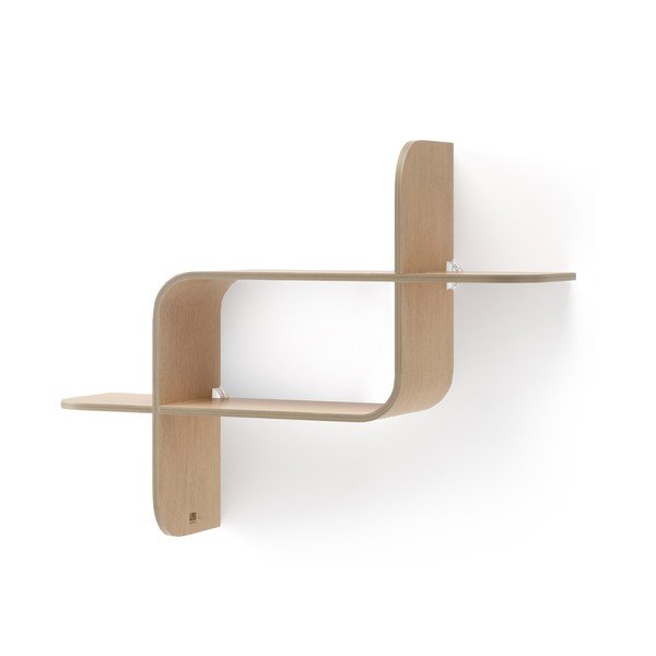Naturaalset värvi kummist puidust riiulid Montage - Umbra-image-2