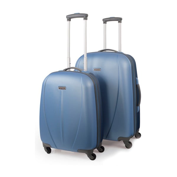 Sada 2 světle modrých cestovních kufrů na kolečkách Arsamar Wright